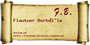 Flautner Borbála névjegykártya